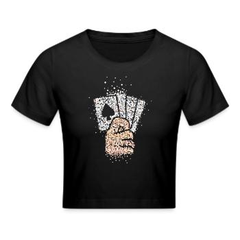 Card Tricks Illusionist Card Magic Card Game - Cropped T-Shirt - black - Front - Marisol (170cm)