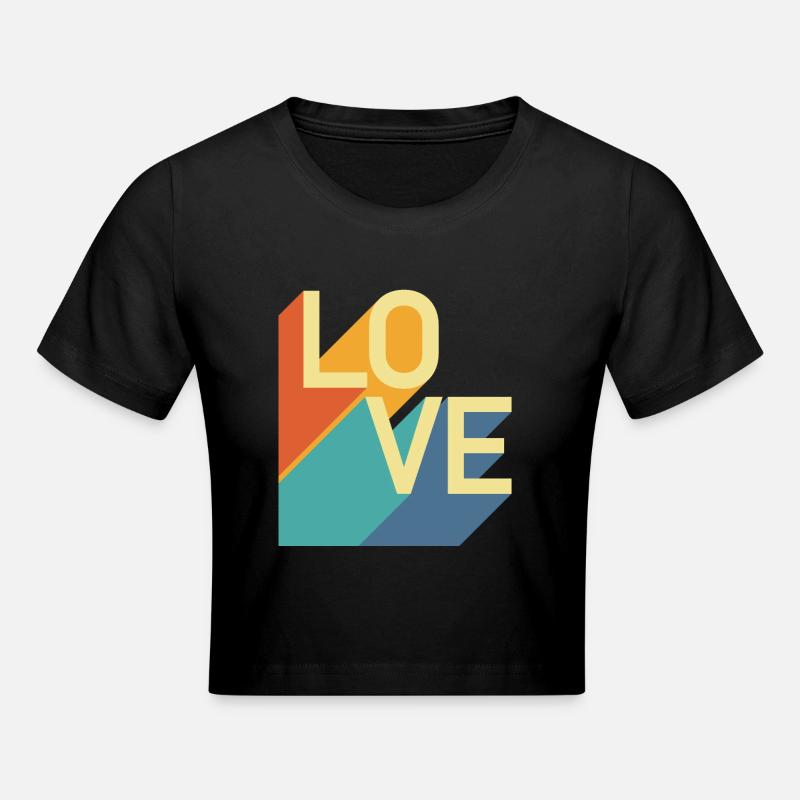 AMOUR - Rétro - Crop top - noir