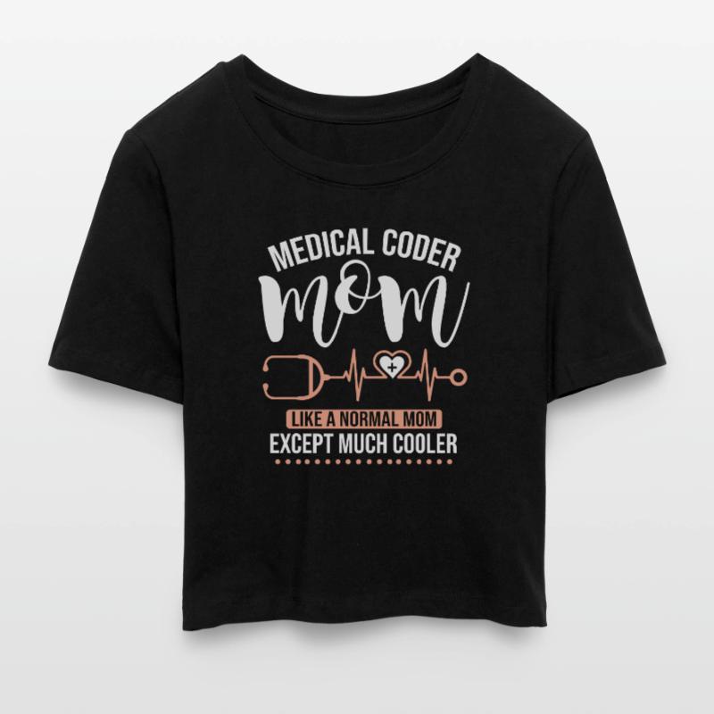Medical Coder Coding Specialist Cropped T-Shirt