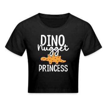 Dino nugget Prinzessin - Frauen Cropped T-Shirt - Schwarz - Vorne - Marisol (170cm)