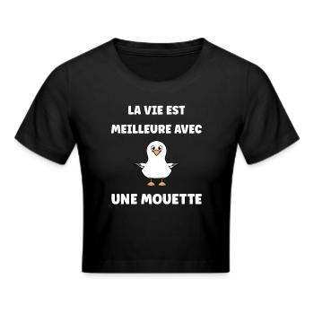 Humour petit mouette - Crop top - noir - Devant - Marisol (170cm)