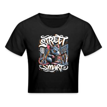 Rat : Art du graffiti - Crop top - noir - Devant - Marisol (170cm)