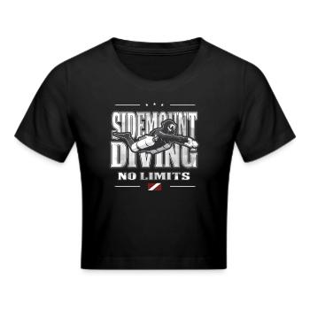 Sidemount Taucher Geschenk Keine Limits - Frauen Cropped T-Shirt - Schwarz - Vorne - Marisol (170cm)