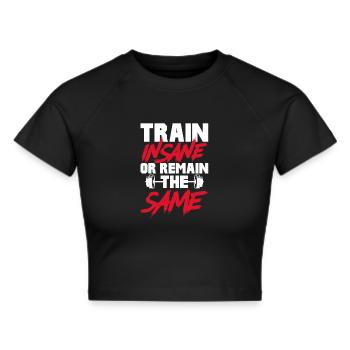 Bodybuilder Body Building Fitness Gym cadeau - Crop top - noir - Devant - Marisol (170cm)