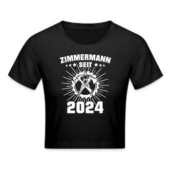 Zimmermann 2024 Zimmerer - Frauen Cropped T-Shirt - Schwarz - Vorne - Marisol (170cm)