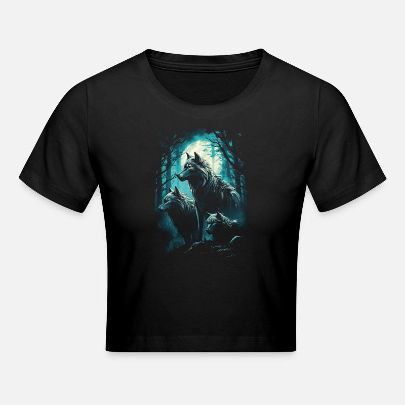 Fantasy Wolf Magic Pack Mystérieux - Crop top - noir
