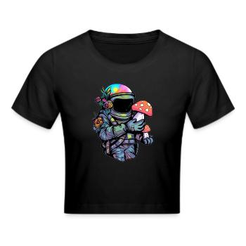 Techno Party EDM Trippy Forest Rave Astronaute DJ - Crop top - noir - Devant - Marisol (170cm)