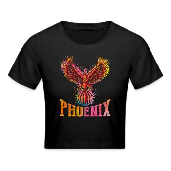 Phoenix - Cropped T-Shirt - black - Front - Marisol (170cm)