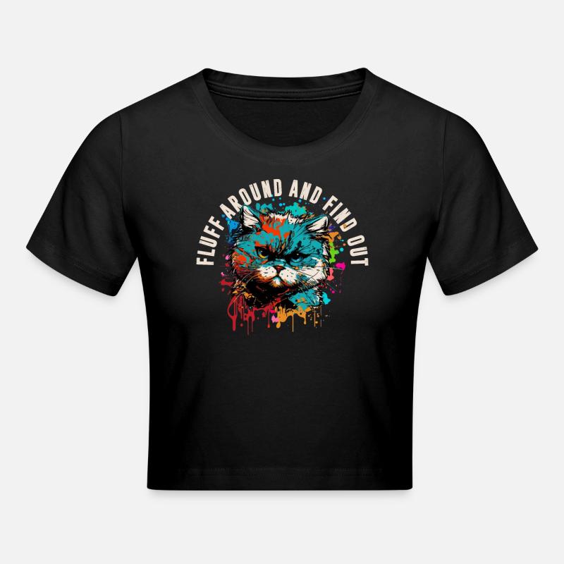Flitching around and finding out - Cropped T-Shirt - black