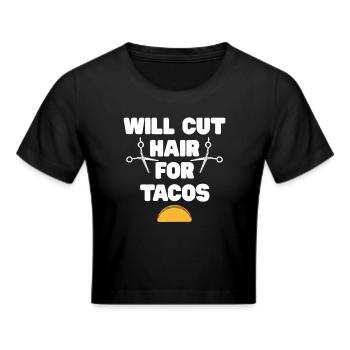 Friseur Geschenk Für Friseur Salon Spruch Friseur - Frauen Cropped T-Shirt - Schwarz - Vorne - Marisol (170cm)