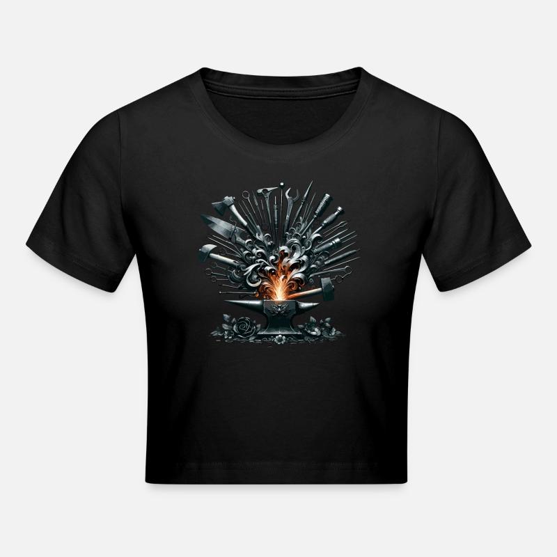 Forgeron Métallurgiste Forgeron Métal - Crop top - noir
