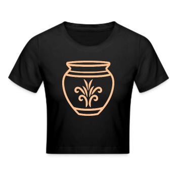 Pottery - Cropped T-Shirt - black - Front - Marisol (170cm)