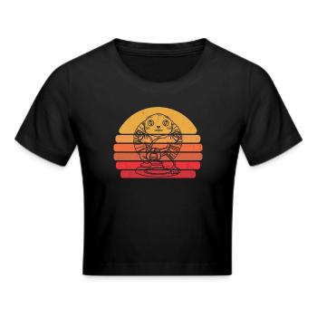 Karate - Cropped T-Shirt - black - Front - Marisol (170cm)