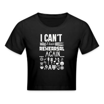 Broadway Musical Musical Theater Sängerin - Frauen Cropped T-Shirt - Schwarz - Vorne - Marisol (170cm)