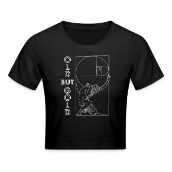 Geometrie Goldener Schnitt Fibonacci Spirale - Frauen Cropped T-Shirt - Schwarz - Vorne - Marisol (170cm)