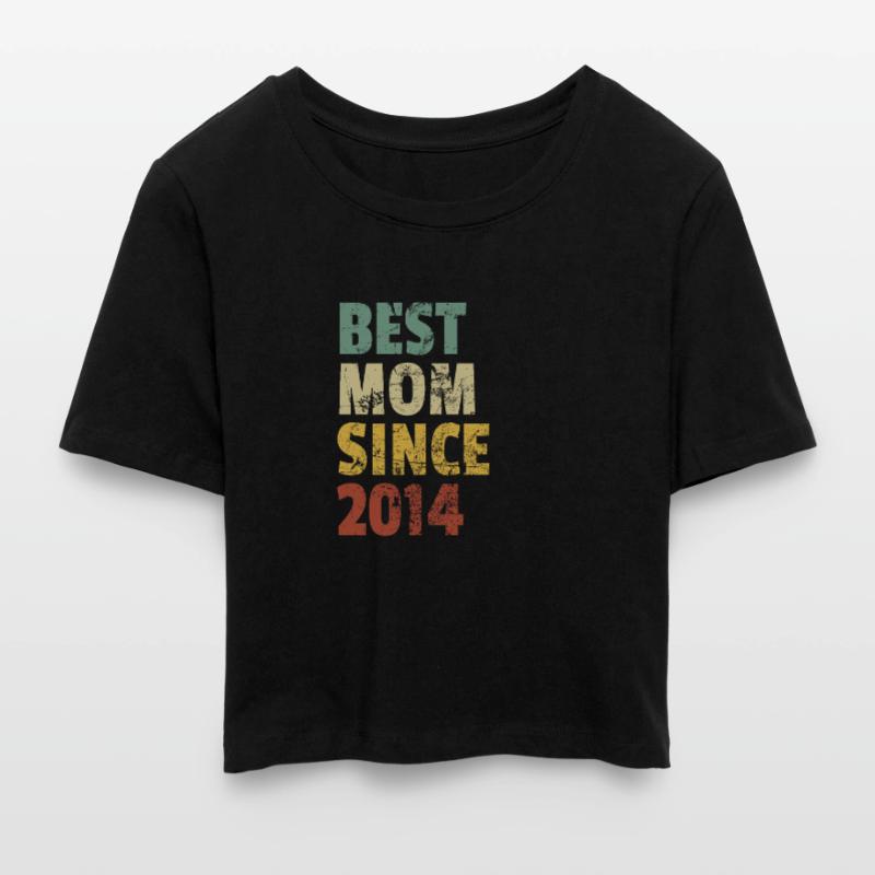 Beste Mutter seit 2014 Muttertags-Slogan-Zitat Frauen Cropped T-Shirt