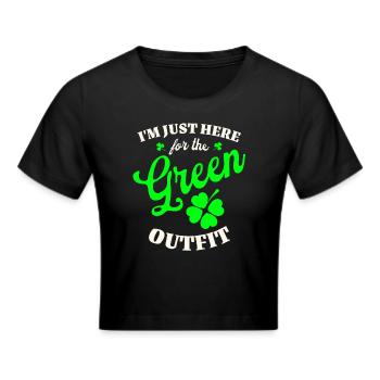 Irisch Irland St. Patricks Day - Frauen Cropped T-Shirt - Schwarz - Vorne - Marisol (170cm)