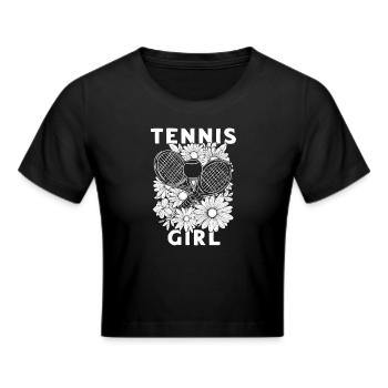 Tennis Joueur De Tennis Fille De Tennis - Crop top - noir - Devant - Marisol (170cm)