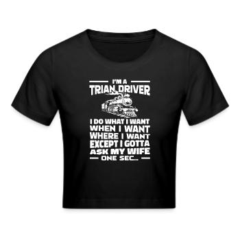 Train Driver Train Driver - Cropped T-Shirt - black - Front - Marisol (170cm)
