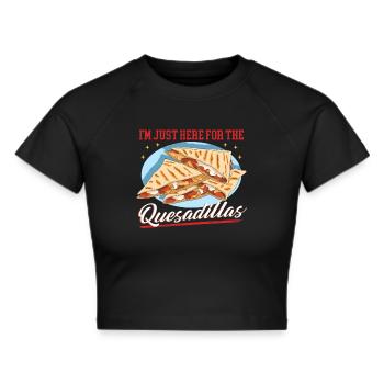 Quesadilla Mexican Quesadillas Gift - Cropped T-Shirt - black - Front - Marisol (170cm)