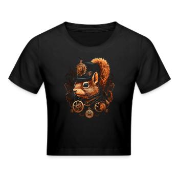 Écureuil Steampunk - Crop top - noir - Devant - Marisol (170cm)