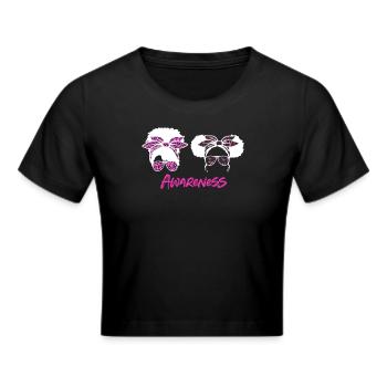 Brustkrebs Bewusstsein - Frauen Cropped T-Shirt - Schwarz - Vorne - Marisol (170cm)