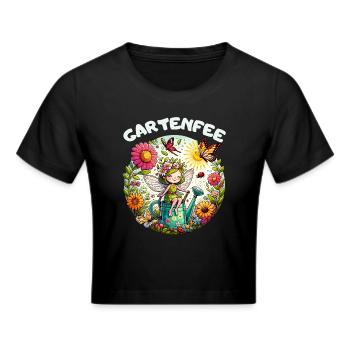 Garden Garden Fairy, Gardener, Flowers, Allotment - Cropped T-Shirt - black - Front - Marisol (170cm)