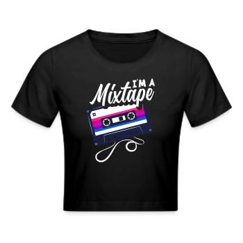 Bisexual Mixtape - Cropped T-Shirt - black - Front - Marisol (170cm)