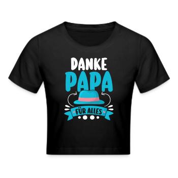 Vater Vatertag Papa - Frauen Cropped T-Shirt - Schwarz - Vorne - Marisol (170cm)