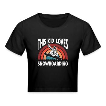 Snowboarding Art Hommes Snowboard Cooler Snowboarder - Crop top - noir - Devant - Marisol (170cm)