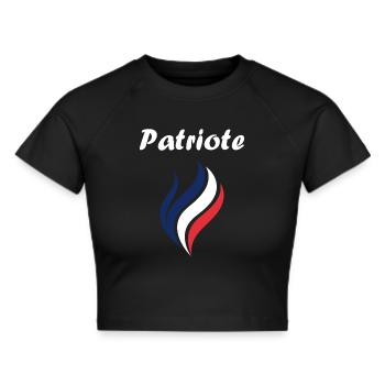 Emblème france patriote - Crop top - noir - Devant - Marisol (170cm)