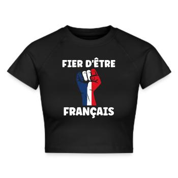 Je suis français - Crop top - noir - Devant - Marisol (170cm)