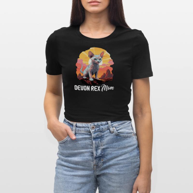 Chaton Devon Rex Chat Devon Rex Crop top