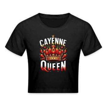 Amateurs de cuisine épicée, Chili Peppers Chef - Crop top - noir - Devant - Marisol (170cm)