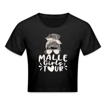 Malle Girls Tour - Frauen Cropped T-Shirt - Schwarz - Vorne - Marisol (170cm)