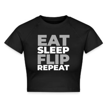 Sneakers Eat Sleep Repeat - Crop top - noir - Devant - Marisol (170cm)