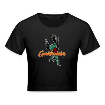Guatemala National Vogel Quetzal Tropisch - Frauen Cropped T-Shirt - Schwarz - Vorne - Marisol (170cm)