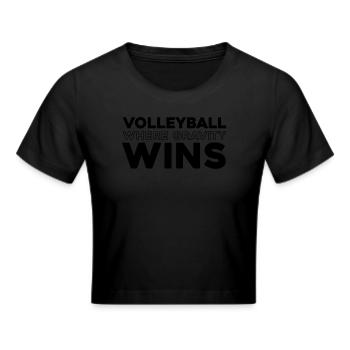 Volleyball Volleyballer - Frauen Cropped T-Shirt - Schwarz - Vorne - Marisol (170cm)
