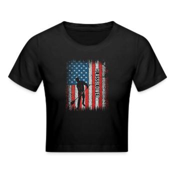 Glassbläser Glasschmied Glassformer - Frauen Cropped T-Shirt - Schwarz - Vorne - Marisol (170cm)