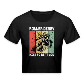 Dictons sur le roller derby - Crop top - noir - Devant - Marisol (170cm)