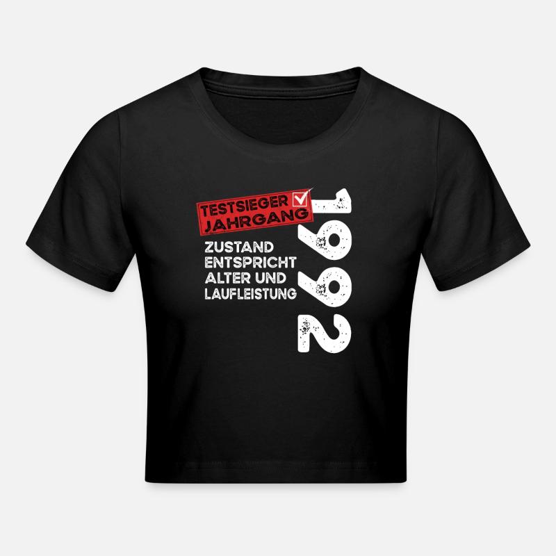 Vainqueur du test d’anniversaire de 32 ans Vintage 1992 - Crop top - noir