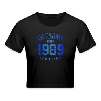 Février 1989 - Anniversaire en février Génial - Crop top - noir - Devant - Marisol (170cm)