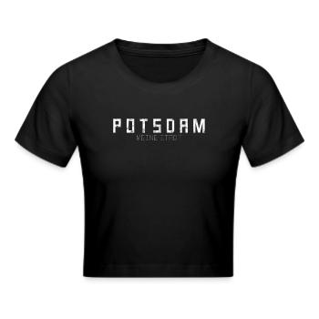 Potsdam Meine Stadt - Frauen Cropped T-Shirt - Schwarz - Vorne - Marisol (170cm)
