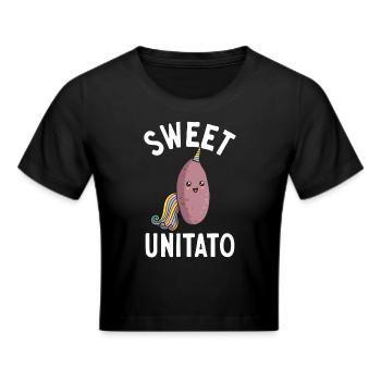 Légumes-racines de patates douces - Crop top - noir - Devant - Marisol (170cm)