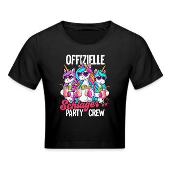 Schlager - Frauen Cropped T-Shirt - Schwarz - Vorne - Marisol (170cm)
