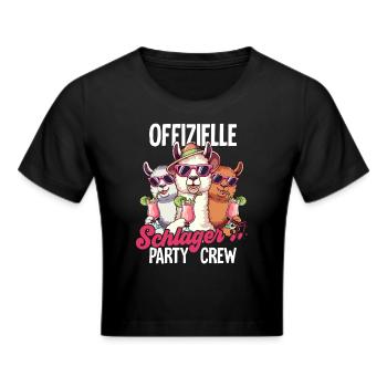 Schlager - Frauen Cropped T-Shirt - Schwarz - Vorne - Marisol (170cm)