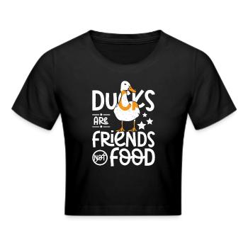 Les canards pékin végétaliens sont des amis, pas de la nourriture - Crop top - noir - Devant - Marisol (170cm)
