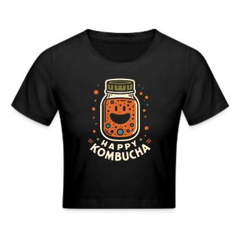 Vorteile Von Kombucha Für Brewer Maker Tea Lover - Frauen Cropped T-Shirt - Schwarz - Vorne - Marisol (170cm)
