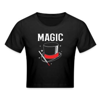Zauberer - Frauen Cropped T-Shirt - Schwarz - Vorne - Marisol (170cm)