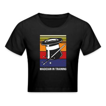 Zauberer - Frauen Cropped T-Shirt - Schwarz - Vorne - Marisol (170cm)